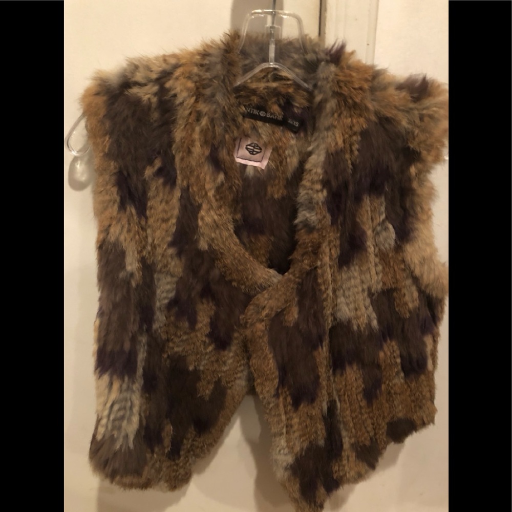 Antik Batik multi colored  Fur Vest!